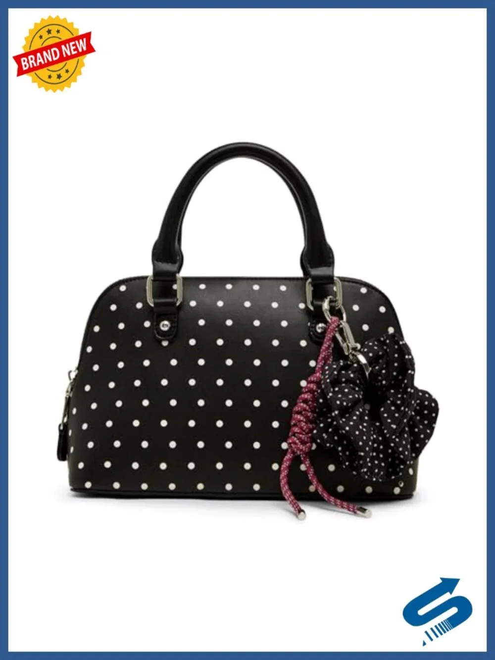 Faux Leather Mini Dome Satchel Crossbody Bag
